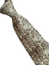 brown, gold and cream fleur de lis floral  design tie